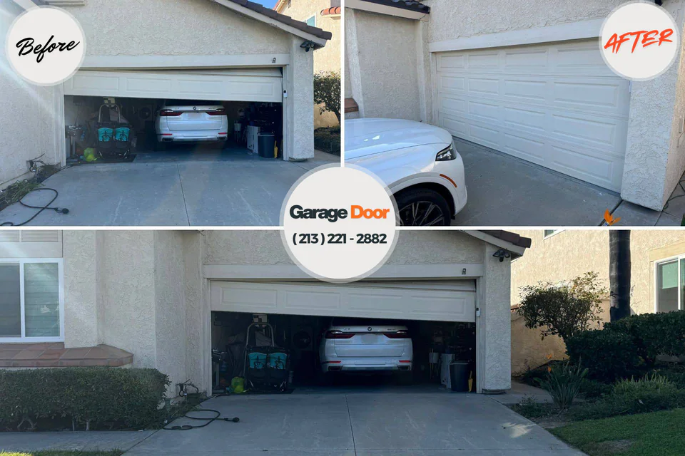 Before and after: garage door repair Brandenburg, KY